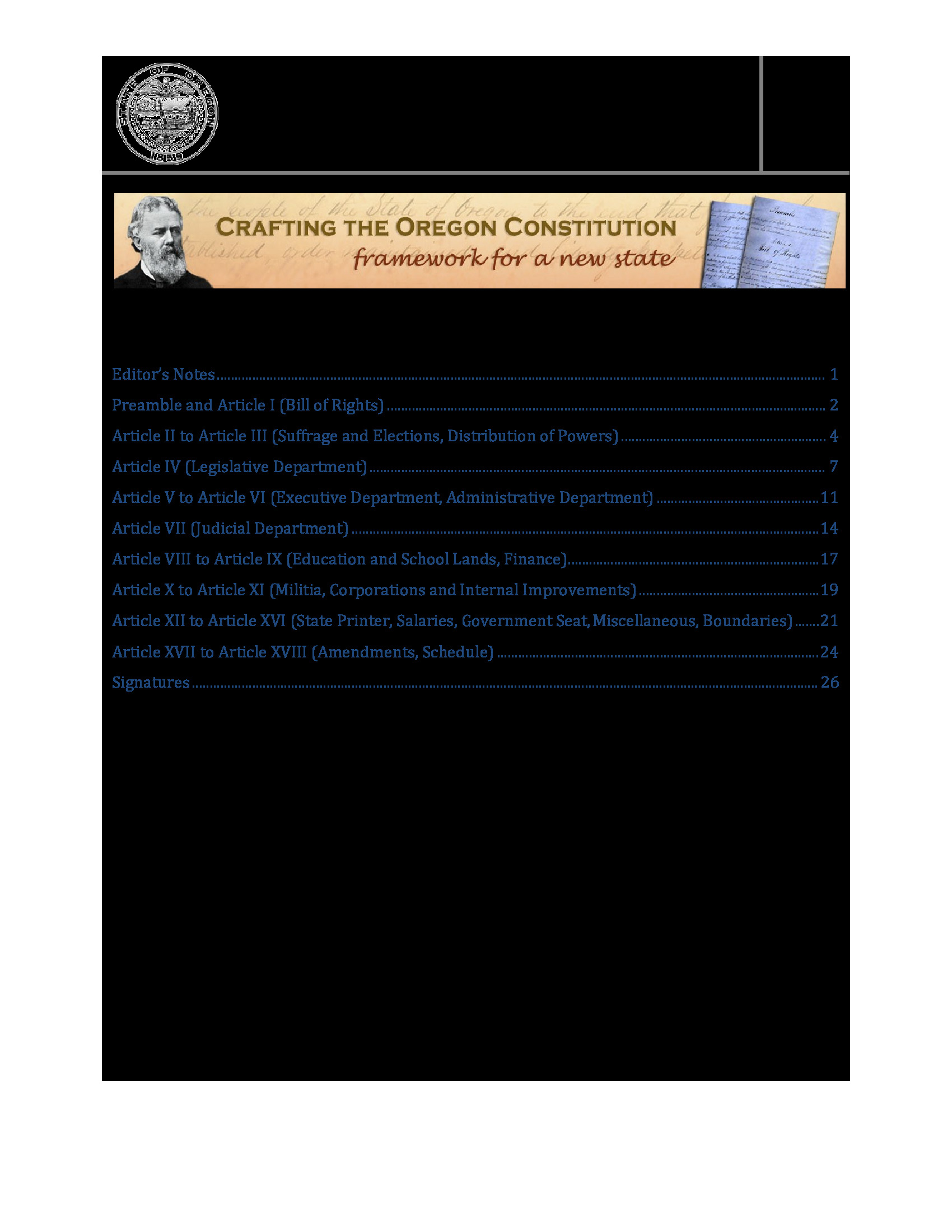 Oregon State Constitution