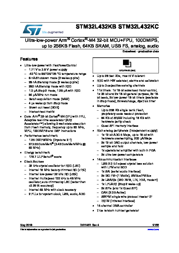 STM32L432KB STM32L432KC